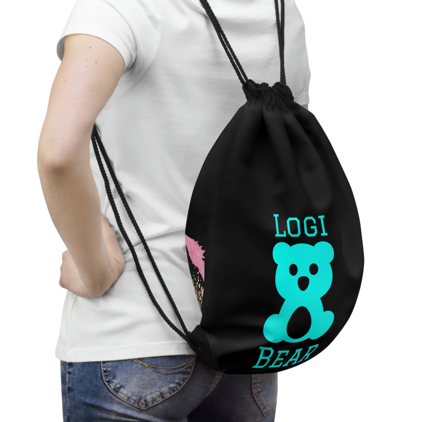 Logi_Bear Drawstring Bag