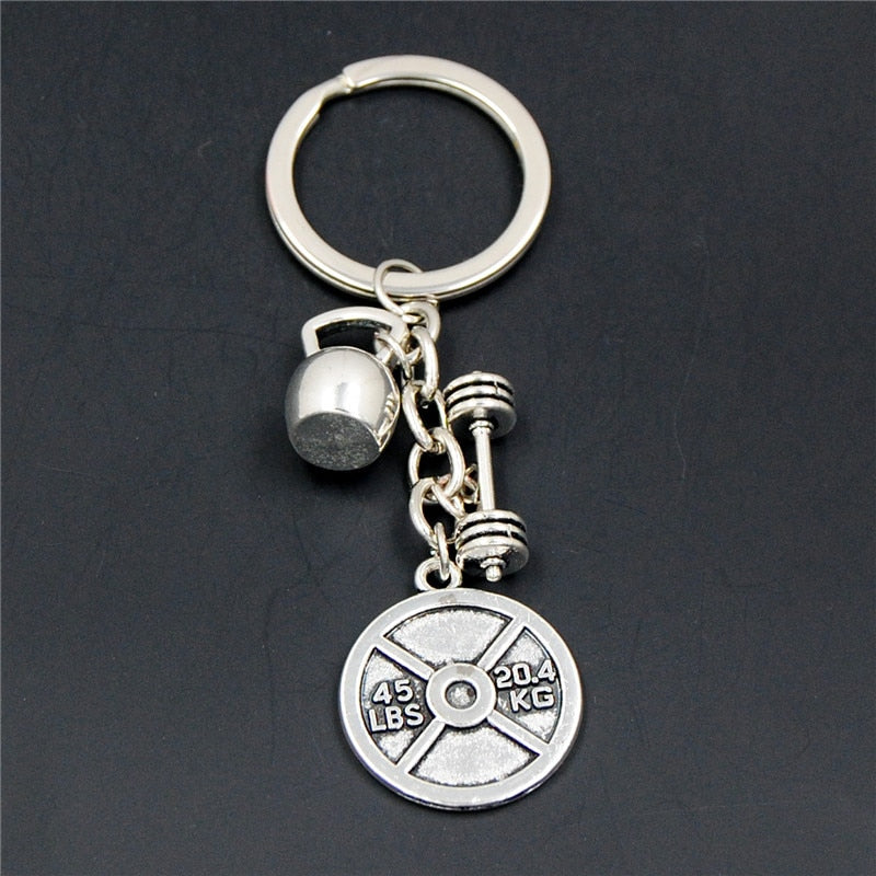 1pc Strength Sports Barbell Dumbbell key Charm